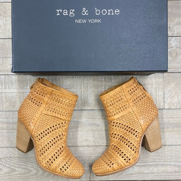 NWT Rag&Bone Leather Newbury Bootie Boot Tan/Lt.Brown sz 11 - Picture 6 of 12
